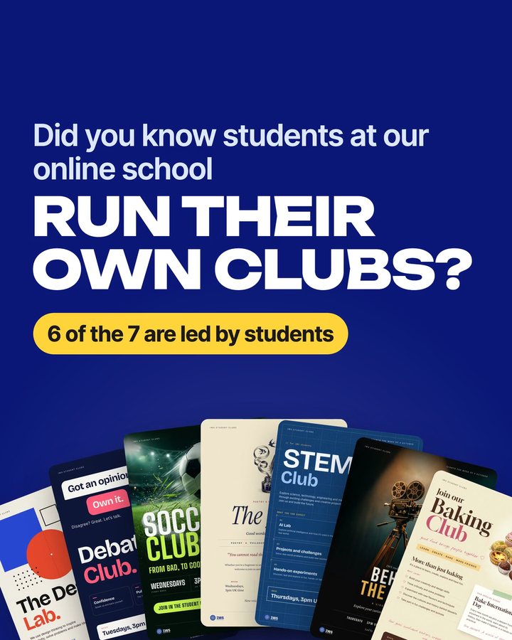The posters of the IWS clubs, under the words: run their own clubs?