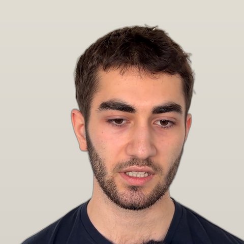 Emre K. speaking to the camera