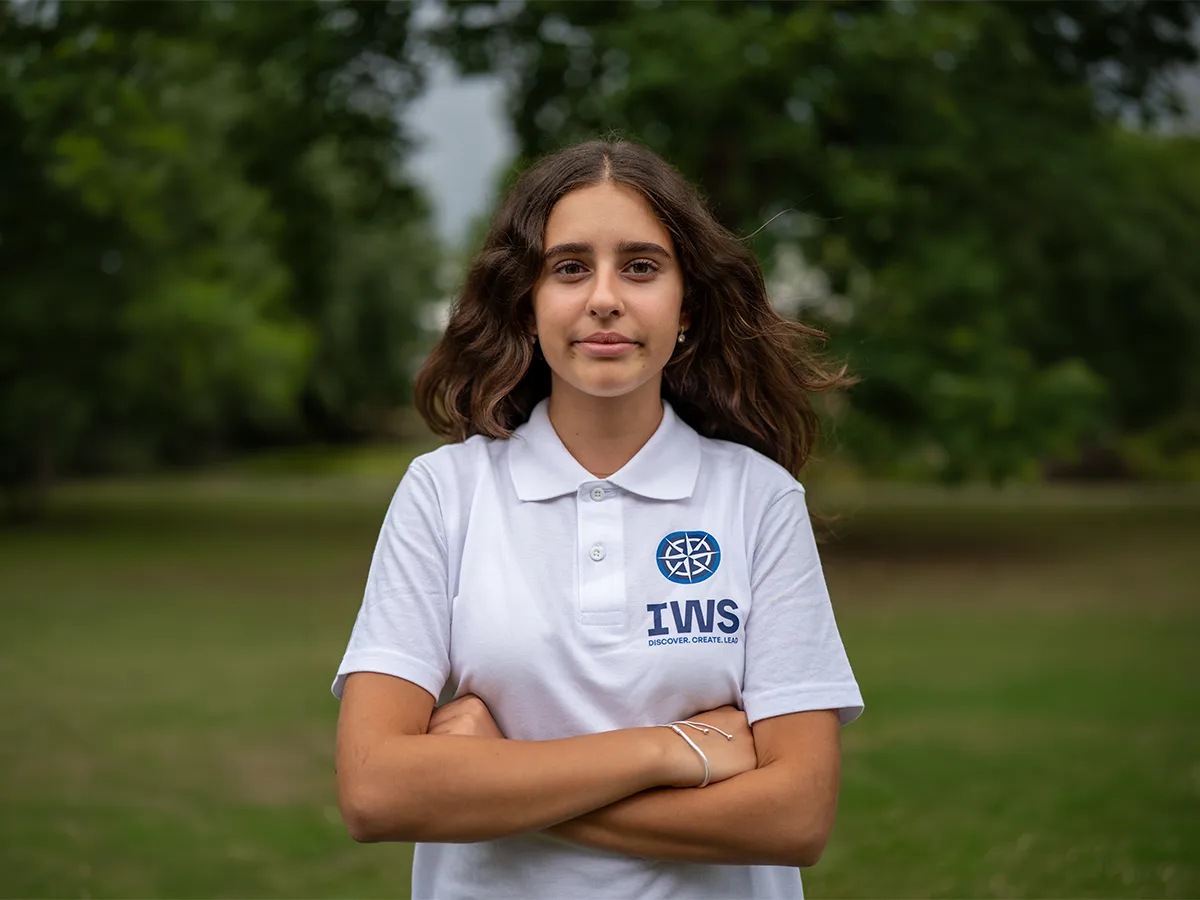An international student studying online with IWS