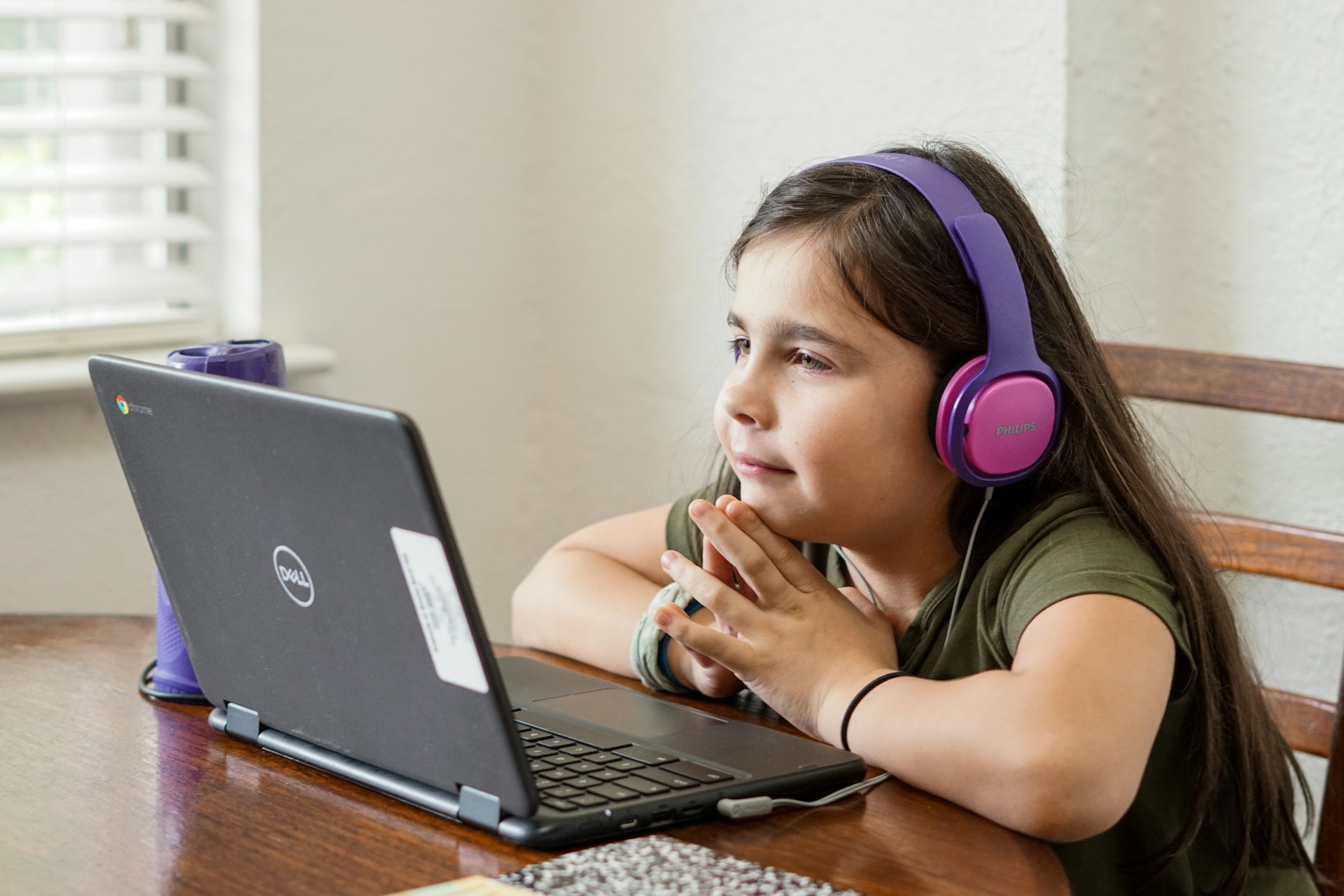IWS student studying online at home