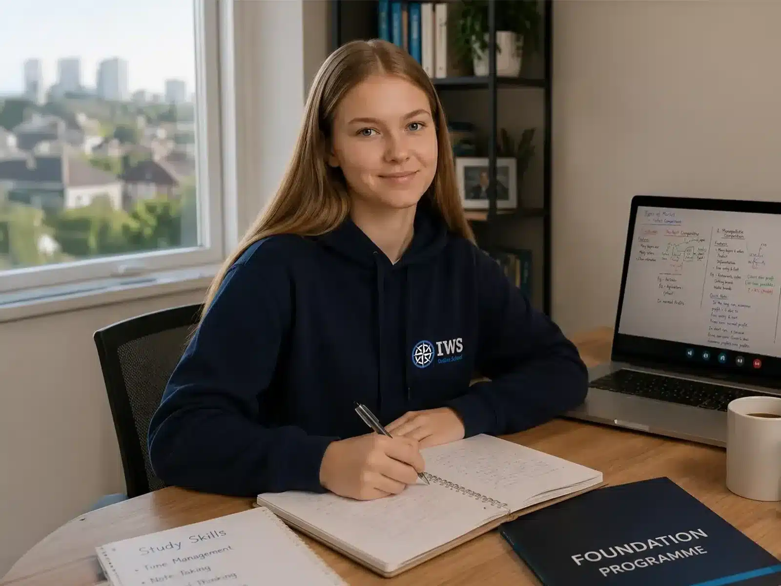Family reviewing transparent tuition fees for a British online school education at IWS