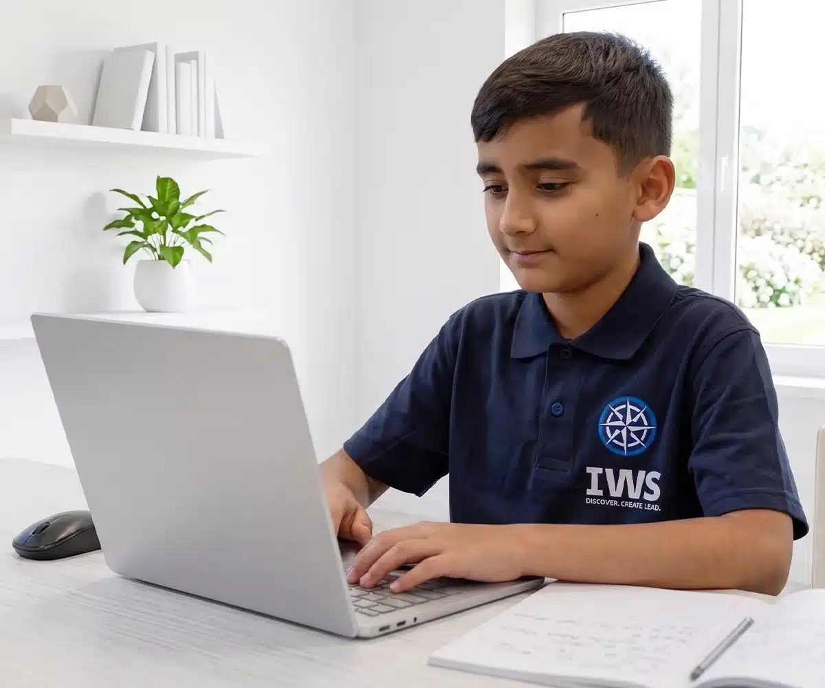 Parent getting answers about the IWS online secondary school programme