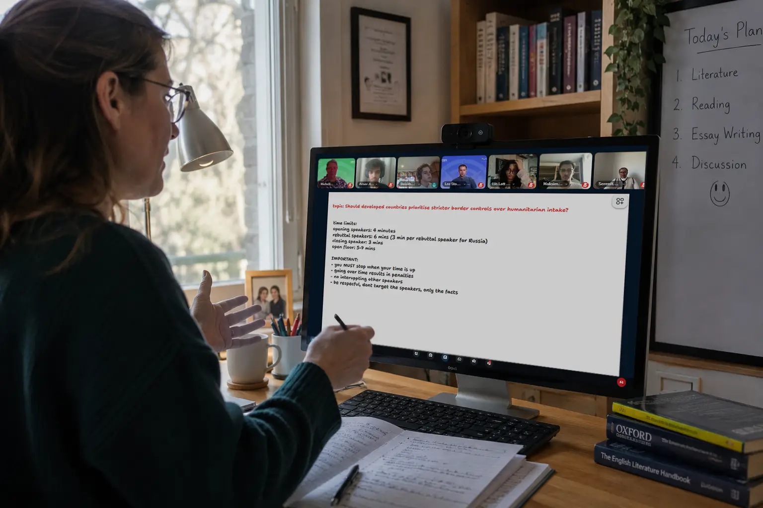 Live online lesson with qualified teachers in a real virtual classroom at IWS