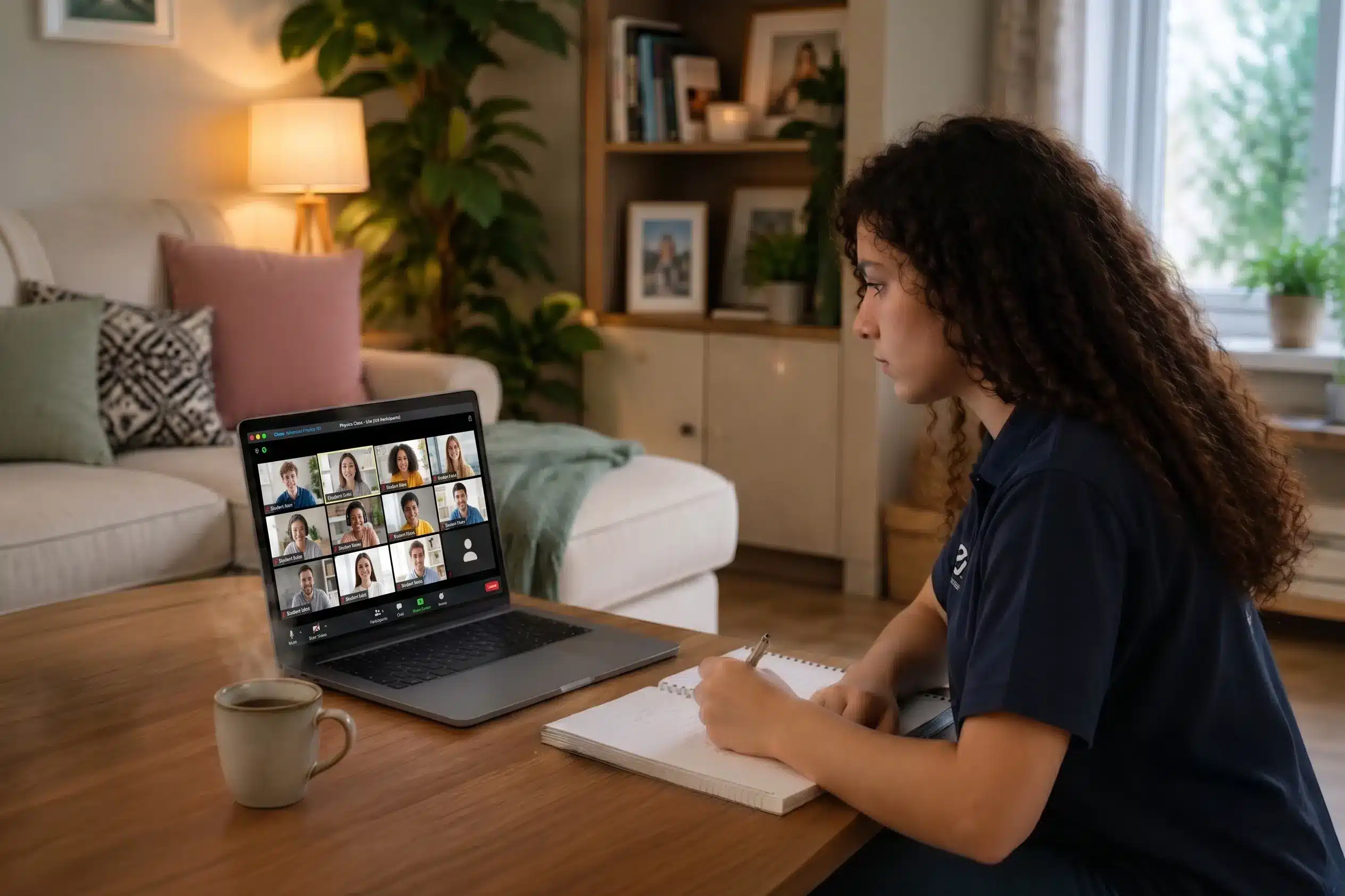 Students connecting in the IWS online school community, something homeschooling cannot easily provide