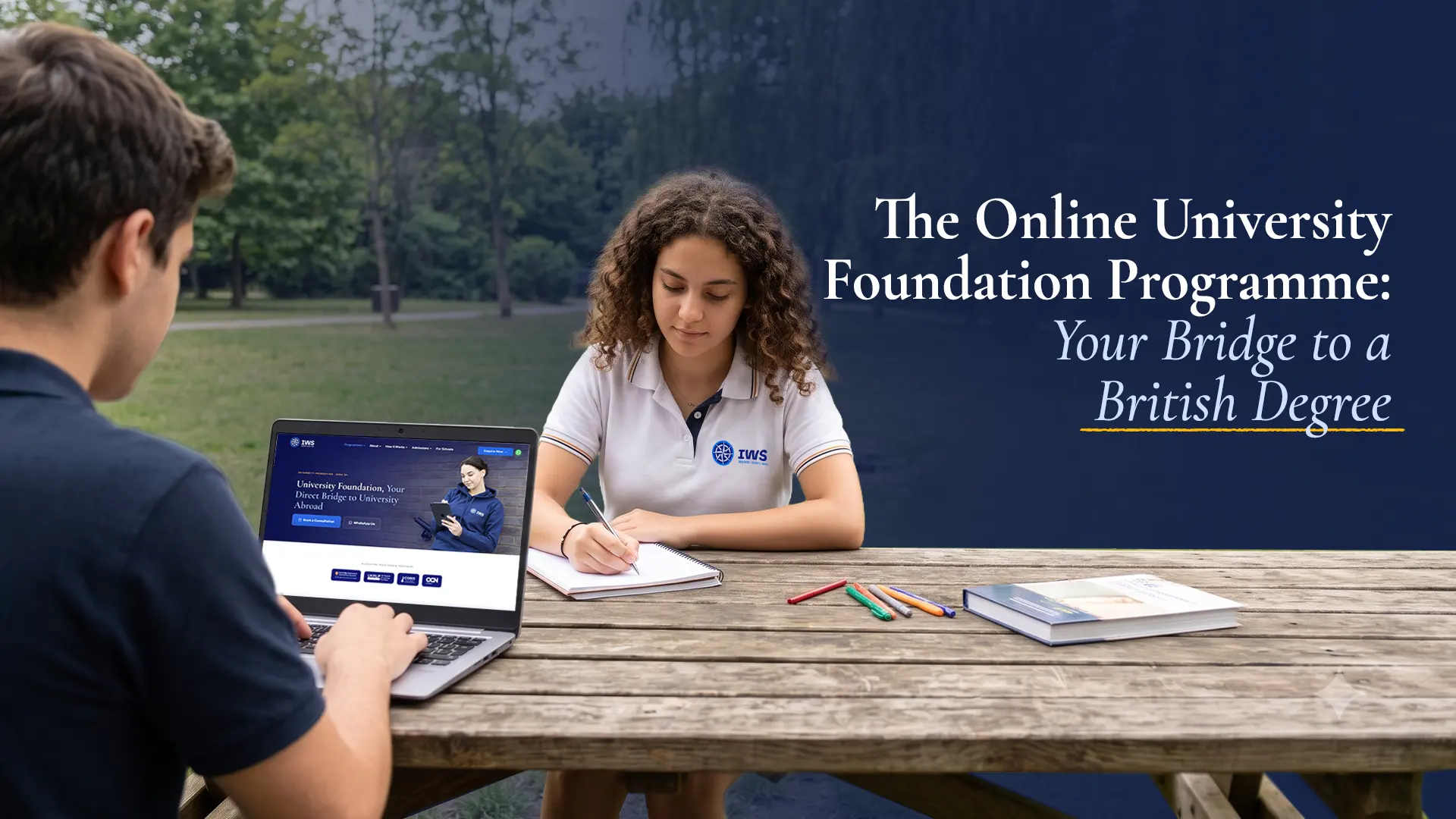 Student on an online university foundation programme preparing for a British degree